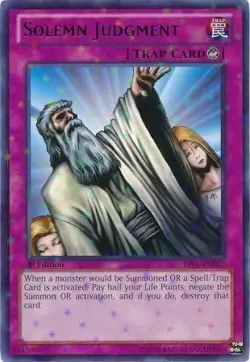 Solemn Judgment - BP01-EN047 - Starfoil Rare NM Epic Dawn Yugioh - Image 2