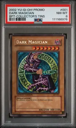 2002 Yu-Gi-Oh! Dark Magician BPT Limited Edition Secret Rare PSA 8 - Image 3