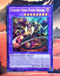 YuGiOh! Starving Venom Fusion Dragon MP17-EN147 1st Edition NM/VNM SCR - Image 1