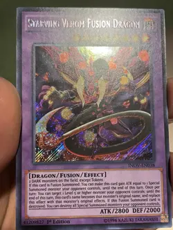 Yugioh Starving Venom Fusion Dragon INOV-EN038 Secret Rare 1st Ed NM - Image 2