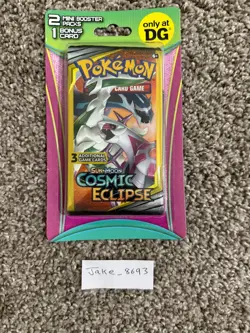 Pokemon Sun & Moon Cosmic Eclipse 3 card mini Booster Pack Dollar Tree/General - Image 1