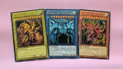 Yugioh Obelisk, Slifer, Ra God Card Set 3 cards 1996 YGLD-ENG01 ENG03 Ultra Rare - Image 2