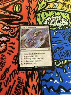MTG - Staff of Domination _ Commander Legends Regular Rare #343 - Image 1