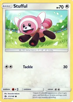 Stufful 111/149 | Sun & Moon Base Set | Pokemon Card | English | Common - Image 1