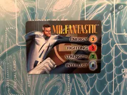 OverPower Marvel IQ Fleer 1996 Mr. Fantastic Hero Character Card Very Rare LP - Image 1