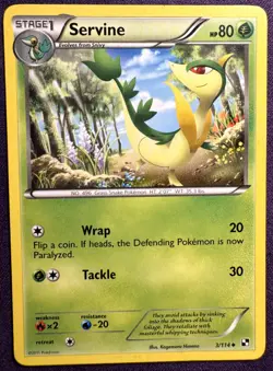 Pokemon Black & White   3/114 Servine Uncommon Card - Image 1