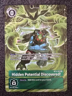 Digimon Card Game Hidden Potential Discovered! (Alternate Art) BT3-103 U NM - Image 1