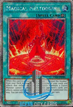 Yugioh Magical Meltdown RA04-EN280 Platinum Secret Rare 1st Edition - Image 1