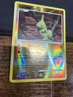 REVERSE HOLO Larvitar 63/100 LP - Yuka Morii Clay Art - Stormfront Pokemon Card - Image 5