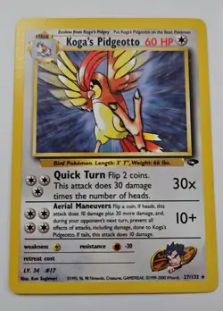 Koga's Pidgeotto - 27/132 - Rare Gym Challenge TCG - Pokemon Card - Image 1