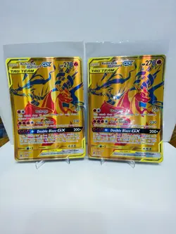 Reshiram & Charizard GX SM247 Sm Promos Holo TWO JUMBO CARDS - Image 1