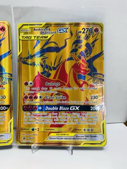Reshiram & Charizard GX SM247 Sm Promos Holo TWO JUMBO CARDS - Image 10