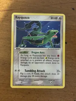 Pokemon Rayquaza 22/107 Rare Non-Holo Card - EX Deoxys Set - NM Condition - Image 1