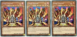 3 x RA01-EN001 Lava Golem - Secret Rare 1st Edition Near Mint YuGiOh Cards - Image 4
