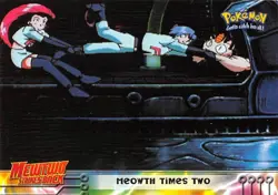 MEOWTH TIMES TWO #23 - BLUE Logo NON-HOLO MEWTWO SB - TOPPS POKEMON CARD - LP/MP - Image 1
