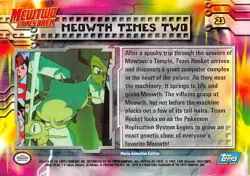 MEOWTH TIMES TWO #23 - BLUE Logo NON-HOLO MEWTWO SB - TOPPS POKEMON CARD - LP/MP - Image 2