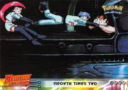 MEOWTH TIMES TWO #23 - BLUE Logo NON-HOLO MEWTWO SB - TOPPS POKEMON CARD - LP/MP - Image 3