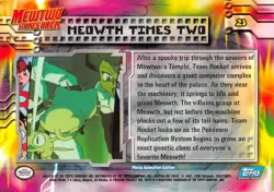 MEOWTH TIMES TWO #23 - BLUE Logo NON-HOLO MEWTWO SB - TOPPS POKEMON CARD - LP/MP - Image 4