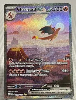 Charizard ex 199/165 Secret Rare Holo S&V 151 Pokémon Card NM🔥 Illustration Art - Image 1