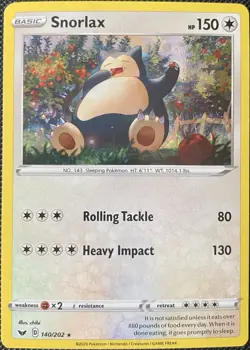 Snorlax - (Cosmos Holo) 140/202 Blister Exclusives Holo - Pokémon Card - Image 3