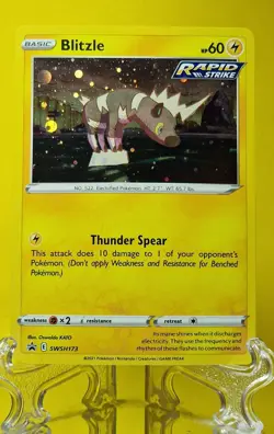 Pokemon Blitzle SWSH173 Black Star Promo Card/ Rapid Strike - Image 1