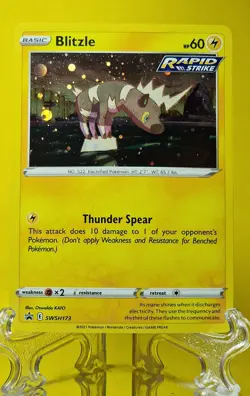 Pokemon Blitzle SWSH173 Black Star Promo Card/ Rapid Strike - Image 3