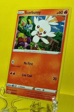 Pokémon Scorbunny SWSH071 Sword & Shield Holo Rare black star Promo card - Image 5