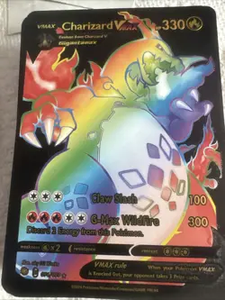 Charizard V  Black  Foil Pokemon Card  🔥Fan Art 🔥Card  N/M - Image 3