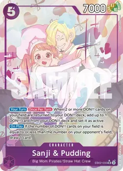 Sanji & Pudding (Alternate Art) EB02-035 Extra Booster: Anime 25th Collection Foil - Image 1