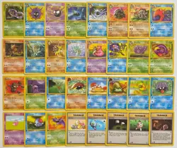 Fossil (1999) 1st edition Complete Common and Uncommon Set (32 cards) - PLAYED - Image 1