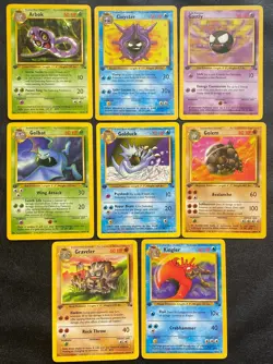 Fossil (1999) 1st edition Complete Common and Uncommon Set (32 cards) - PLAYED - Image 11