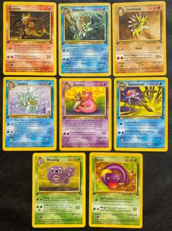 Fossil (1999) 1st edition Complete Common and Uncommon Set (32 cards) - PLAYED - Image 4