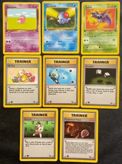 Fossil (1999) 1st edition Complete Common and Uncommon Set (32 cards) - PLAYED - Image 8