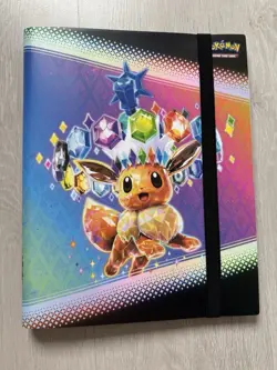 Pokemon Prismatic Evolutions Binder Collection + 63/79 base set cards no dups - Image 1