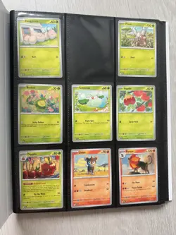 Pokemon Prismatic Evolutions Binder Collection + 63/79 base set cards no dups - Image 12