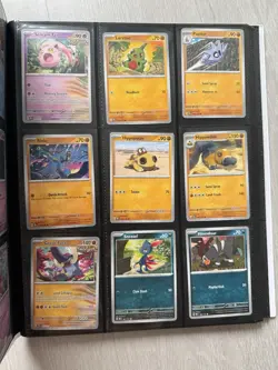 Pokemon Prismatic Evolutions Binder Collection + 63/79 base set cards no dups - Image 14