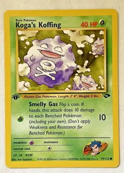 1x Koga's Koffing - 79/132 - Gym Challenge - 1st Edition - Pokémon Card - LP - Image 1