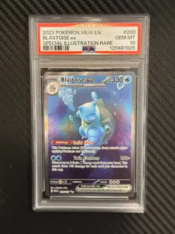 2023 POKEMON MEW EN-151 SPECIAL ILLUSTRATION RARE #200 BLASTOISE EX PSA 10 - Image 1