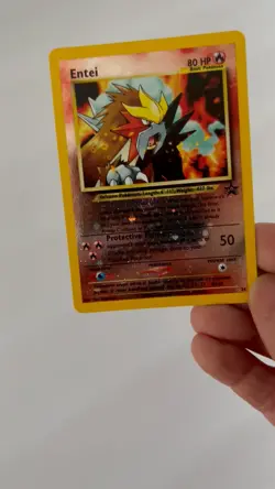 Pokemon Card Entei Black Star Movie Promo #34 Reverse Holo 2001  NICE - Image 2