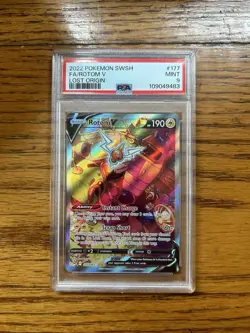 2022 Pokemon Sword & Shield Lost Origin #177 Fa/Rotom V Lost Origin PSA 9 - Image 3