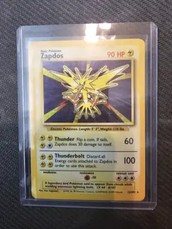 Pokémon TCG Zapdos Base Set Holo Unlimited Rare Card 16/102 - Image 2
