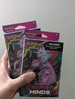 2 Pokémon TCG - Sun & Moon Unified Minds - 3 Pack Hanger Box - Factory Sealed - Image 2