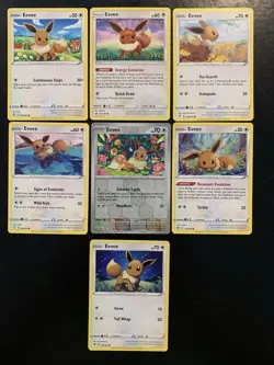 Eevee Bundle Pokémon TCG x7 Cards - Image 1