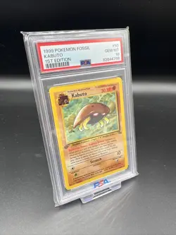 Pokemon Card - KABUTO 1st Edition 50/62 Fossil - English - PSA 10 GEM MINT - Image 1