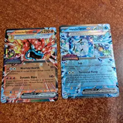 Pokémon Hearthflame & Wellspring Mask Ogerpon Ex 040 & 064  Masquerade Stamped - Image 1