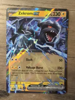Zekrom EX 034/086 SV: Black Bolt Double Rare  Pokemon TCG 2025 NM - Image 5