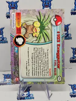 Pokemon Exeggutor Topps #103 TV Animation Blue Logo LP - Image 4