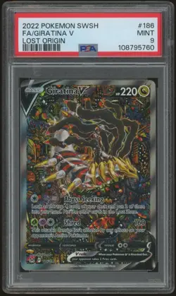 Giratina V 186/196 Lost Origin SWSH Full Alt Art Pokémon TCG PSA 9 - Image 1