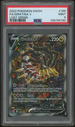 Giratina V 186/196 Lost Origin SWSH Full Alt Art Pokémon TCG PSA 9 - Image 3