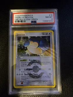 2004 Pokemon Ex Fire Red & Leaf Green Snorlax Reverse Holo PSA 8 - Image 3